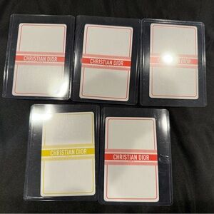 5 Christian Dior Novelty Playing Cards from 2024 Summer Set Protective Cases